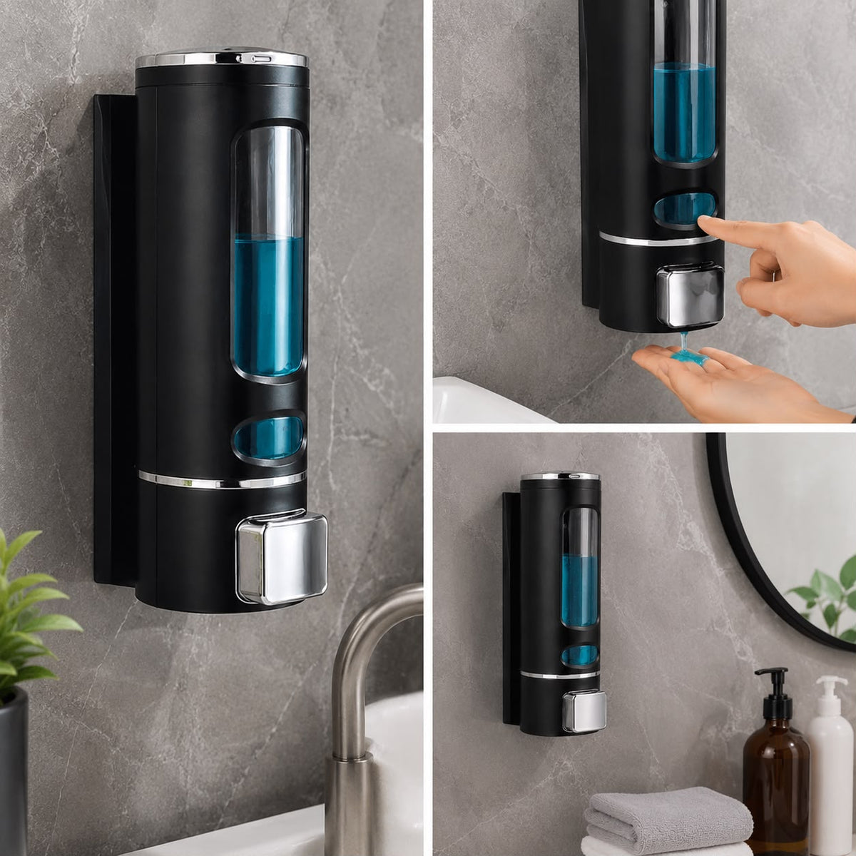Premium Wall Mounted Soap Dispenser 400ml for Kitchen & Bathroom