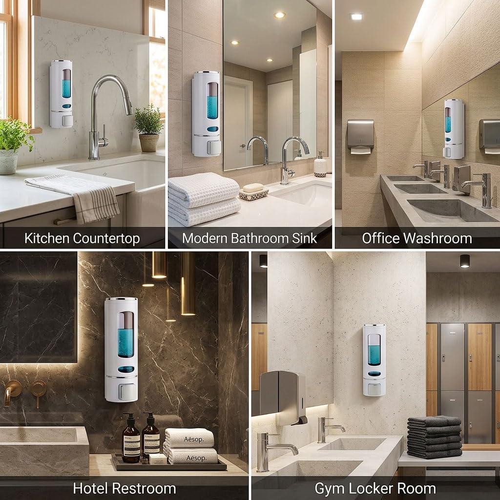 Premium Wall Mounted Soap Dispenser 400ml for Kitchen & Bathroom