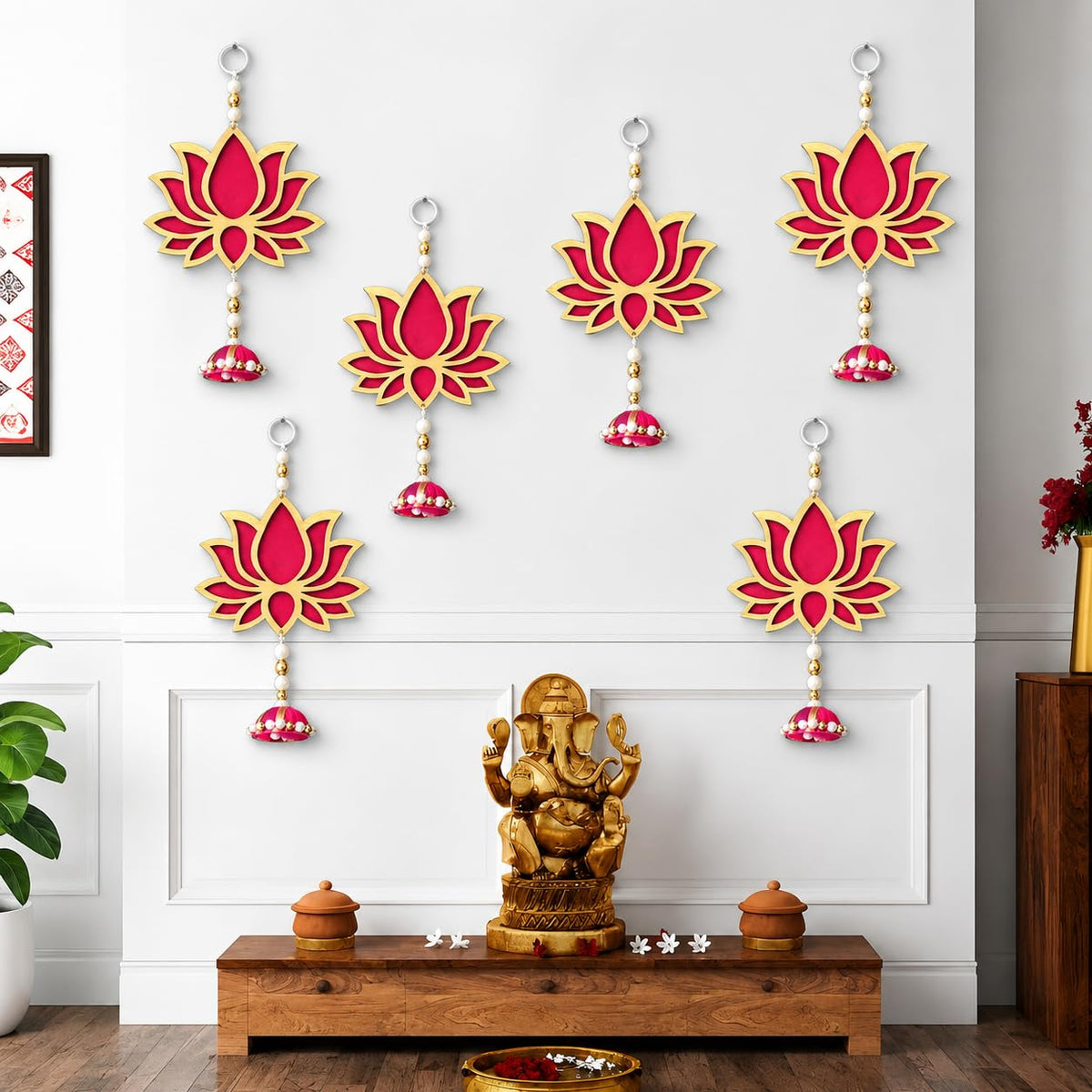 Lotus Hanging Decor – Set of 6