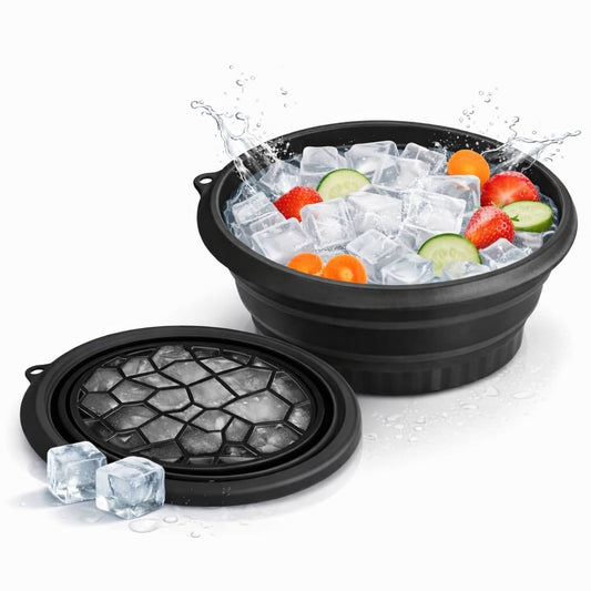 Silicone Face Ice Bath Bowl with Ice Mold Tray